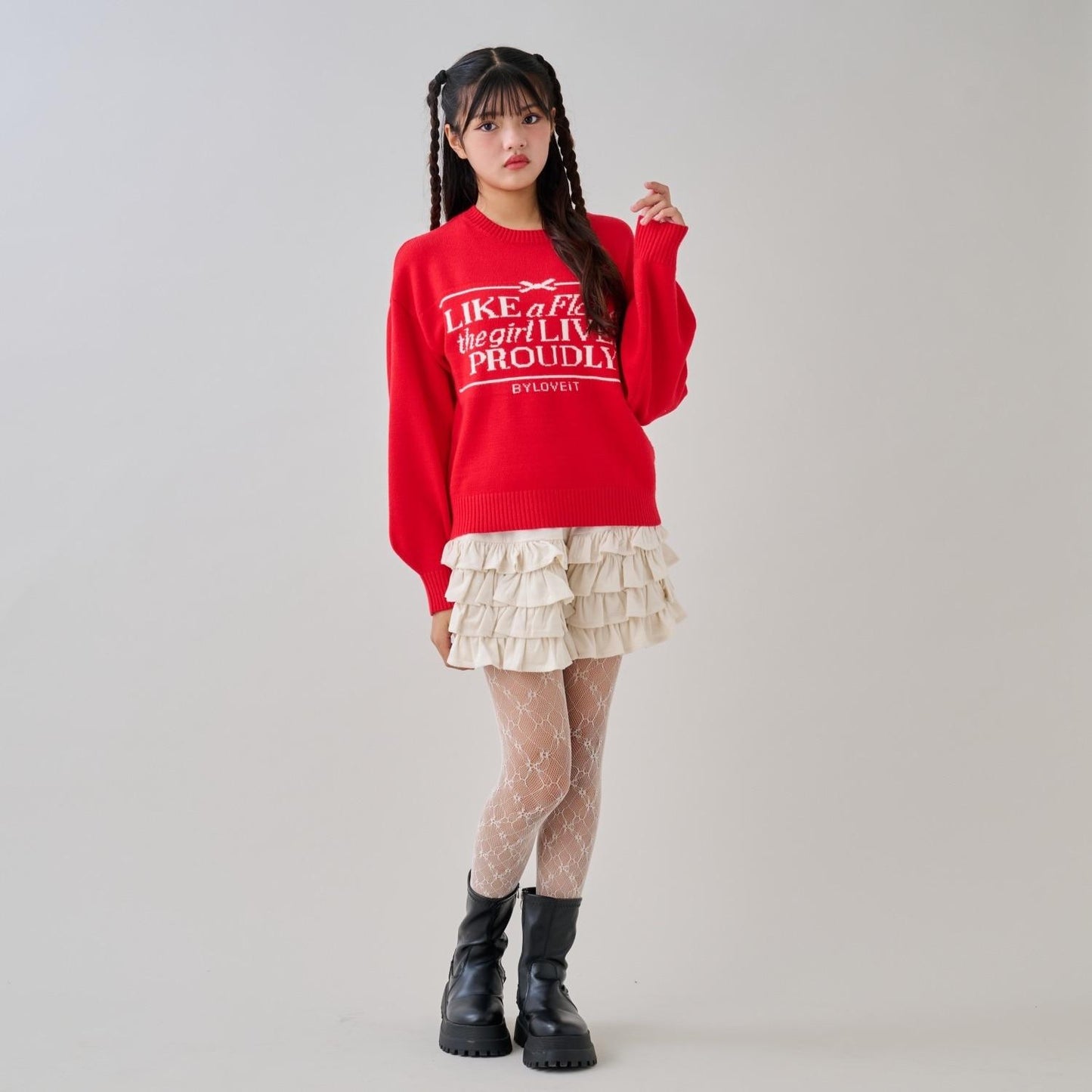 拼接標誌針織衫