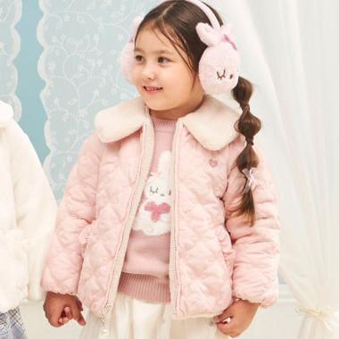 仿皮草蝴蝶結絎縫雙面穿夾克