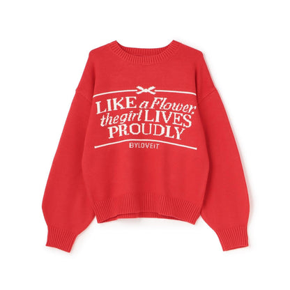 拼接標誌針織衫