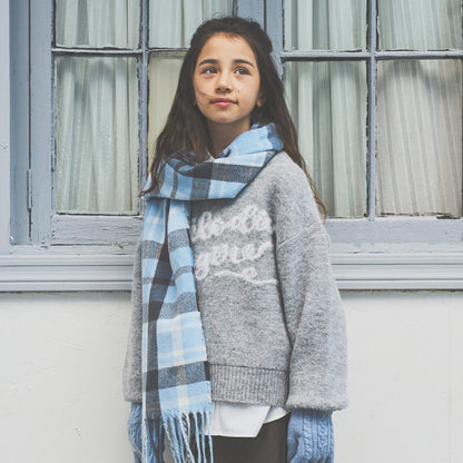 【130cm可選】Logo提花針織套頭衫