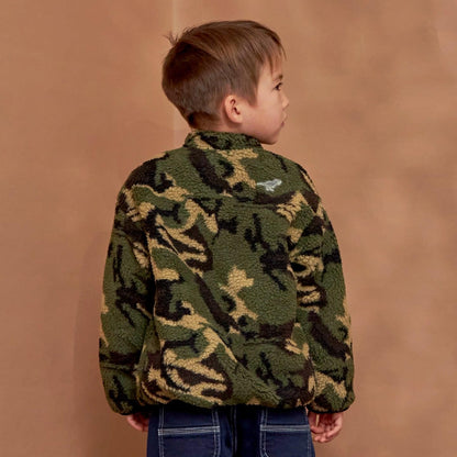 迷彩印花羊羔絨夾克
