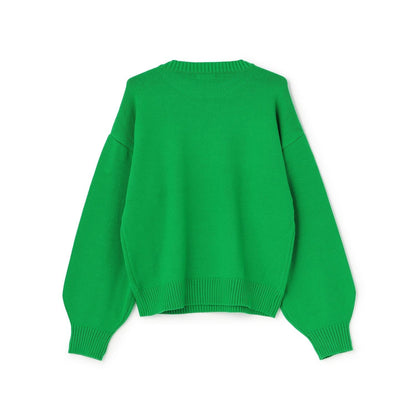 拼接標誌針織衫