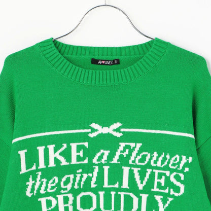 拼接標誌針織衫