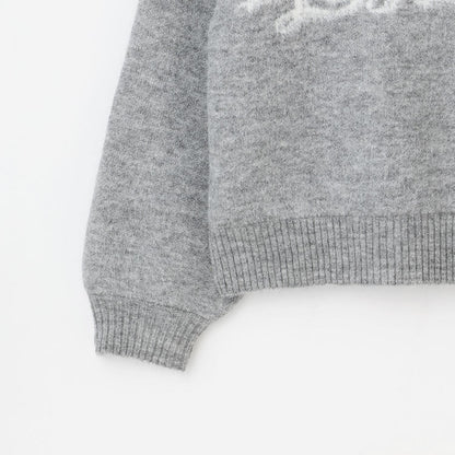 【130cm可選】Logo提花針織套頭衫