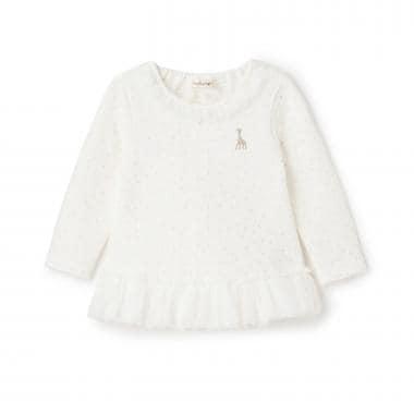 星塵絎縫網紗長款上衣