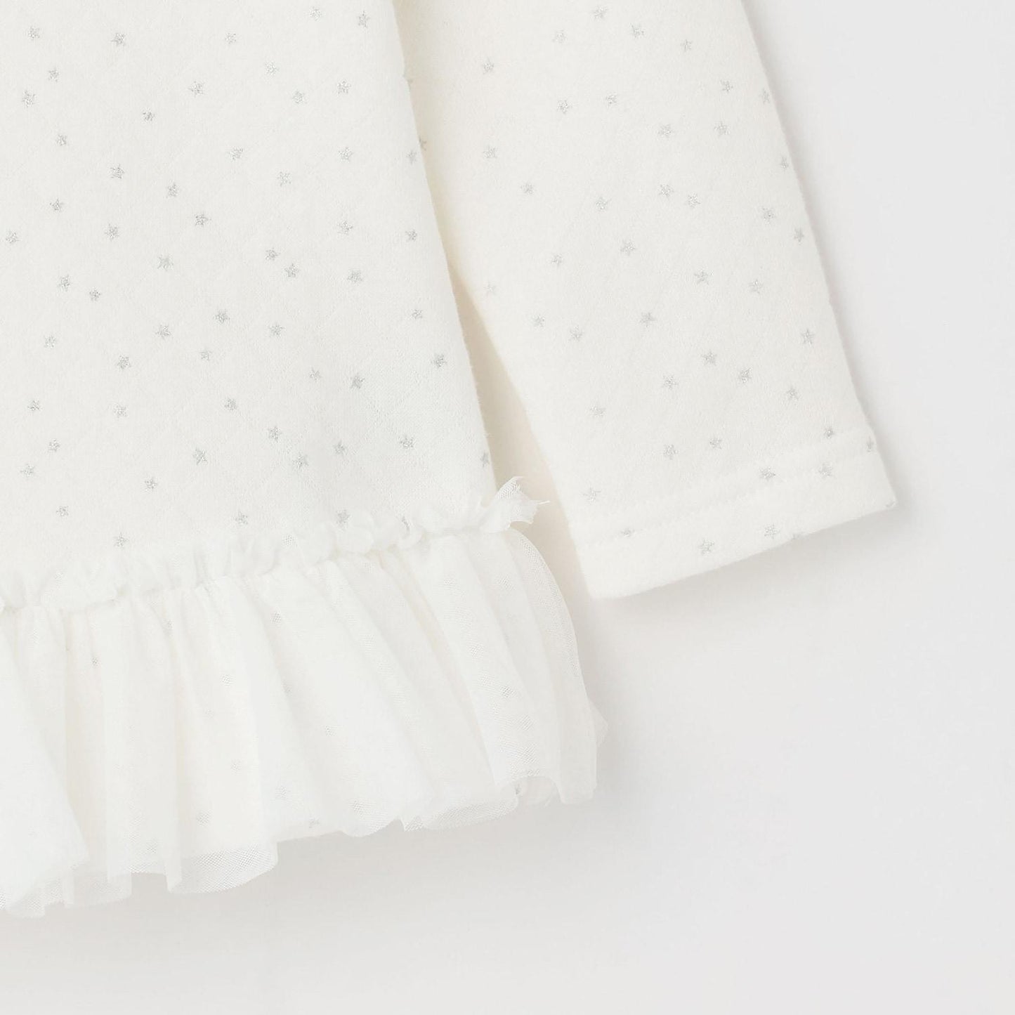 星塵絎縫網紗長款上衣