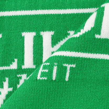 拼接標誌針織衫