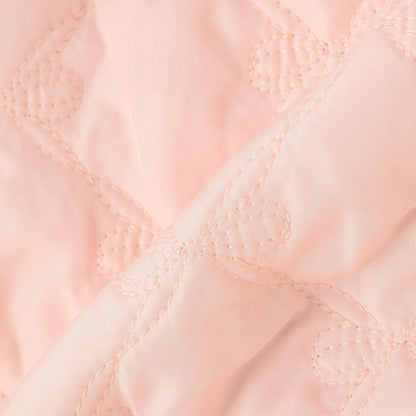 仿皮草蝴蝶結絎縫雙面穿夾克