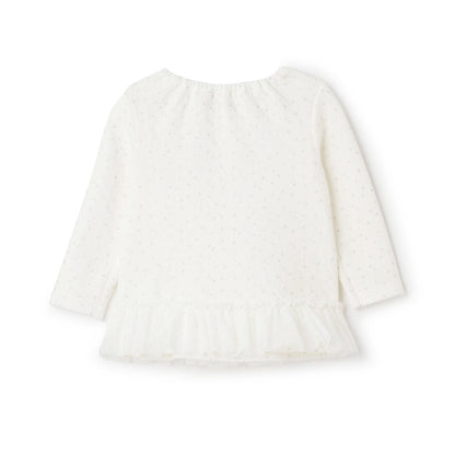 星塵絎縫網紗長款上衣