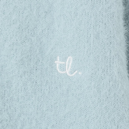 【trois lapins】長毛針織V領開衫