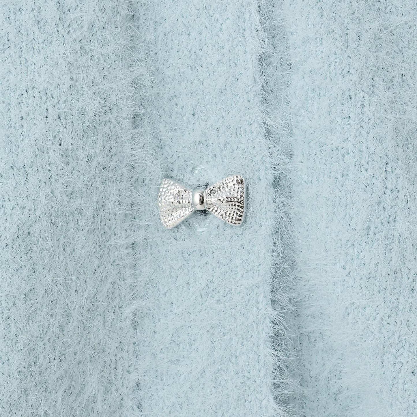 【trois lapins】長毛針織V領開衫