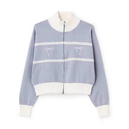 【trois lapins】雙拉鍊針織開衫
