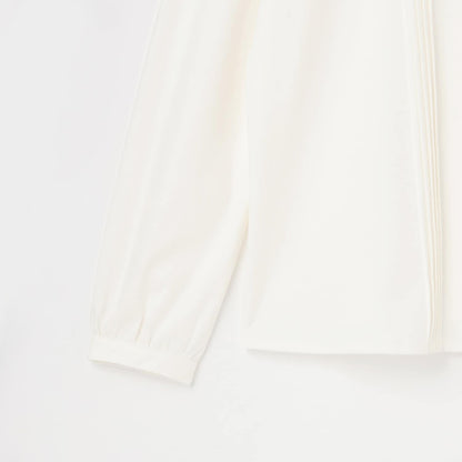 【畢業服】【防汙加工】圓領剪裁襯衫