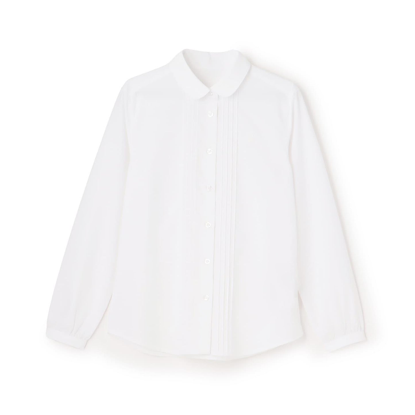 【畢業服】【不易起皺】圓領長袖襯衫