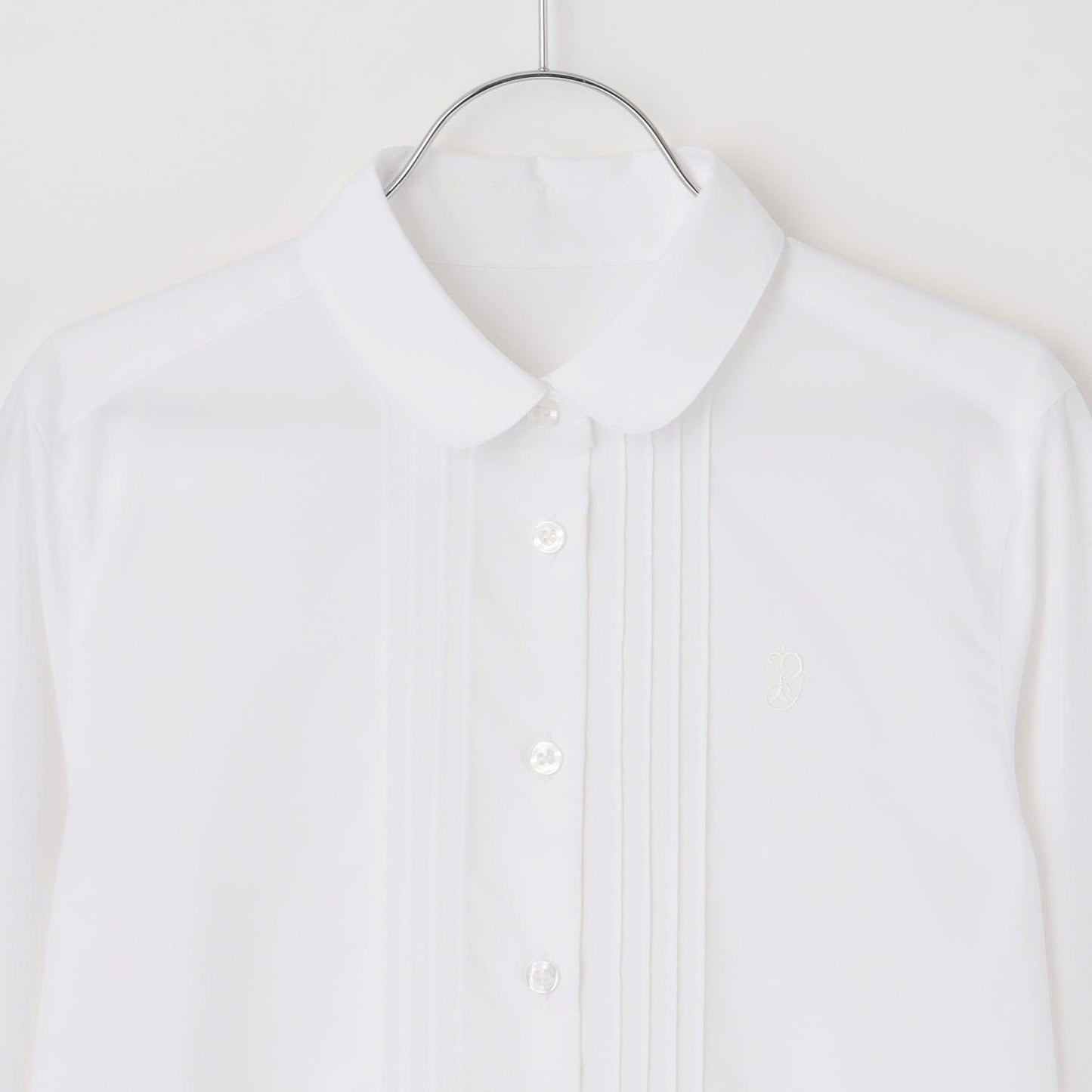 【畢業服】【不易起皺】圓領長袖襯衫