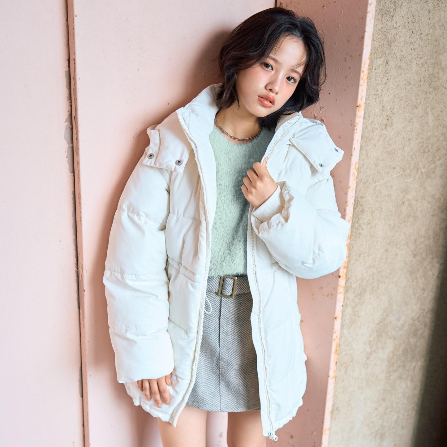 可拆卸袖長款夾克