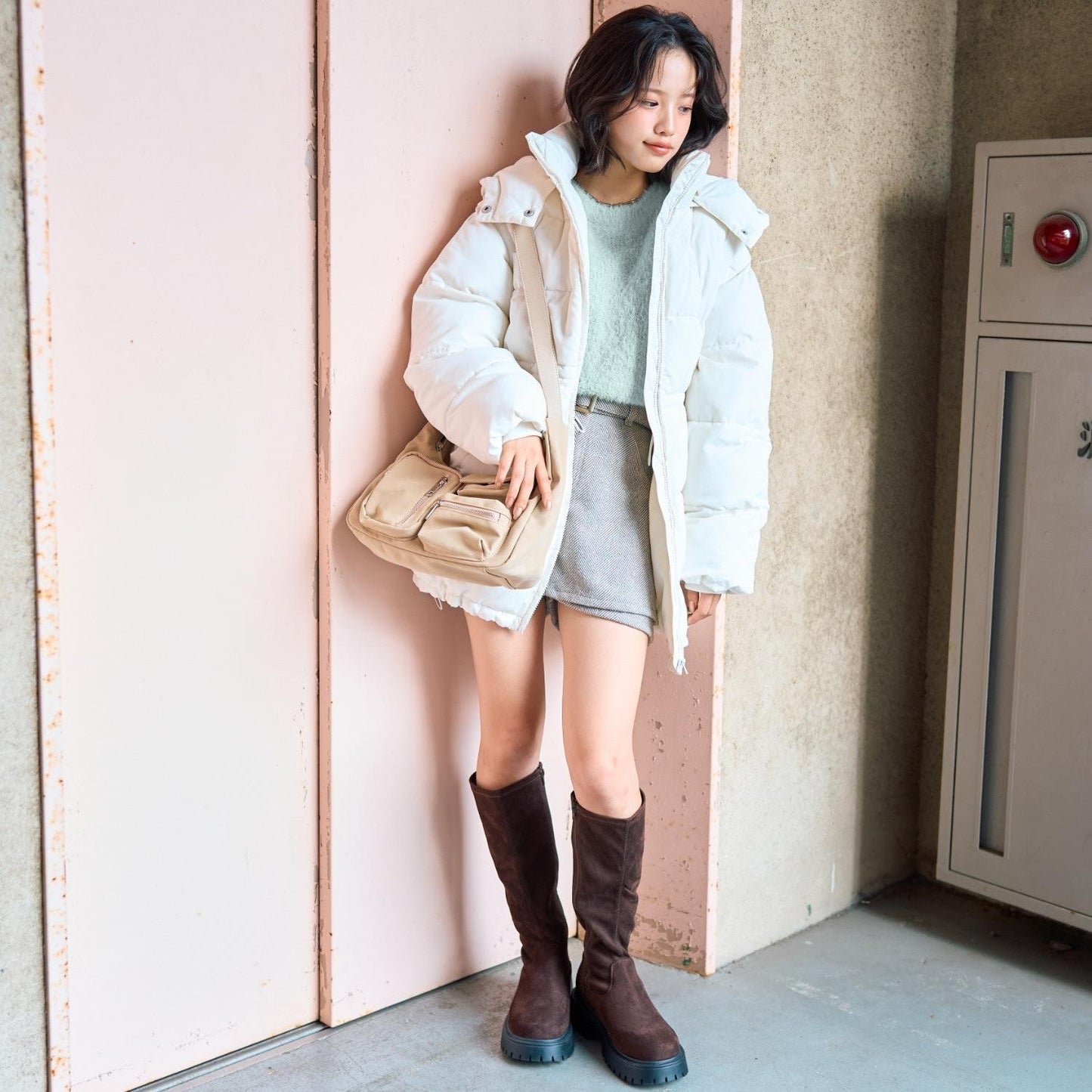 可拆卸袖長款夾克