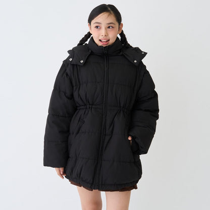 可拆卸袖長款夾克