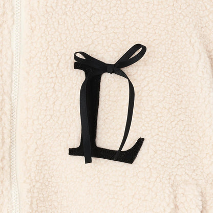 【trois lapins】羊羔絨內襯絎縫夾克