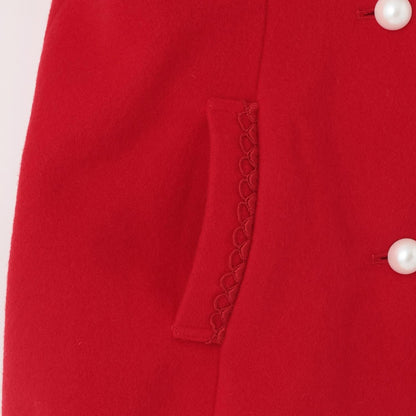 蝴蝶結領羊毛大衣