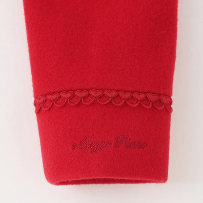 蝴蝶結領羊毛大衣