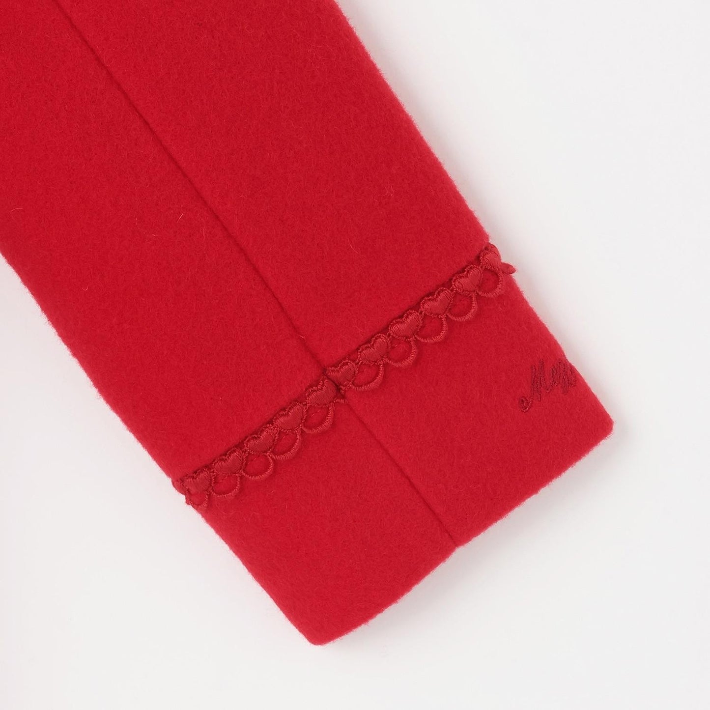 蝴蝶結領羊毛大衣