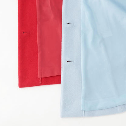 蝴蝶結領羊毛大衣