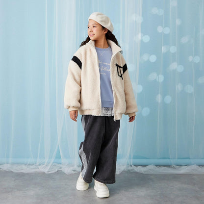 【trois lapins】羊羔絨內襯絎縫夾克