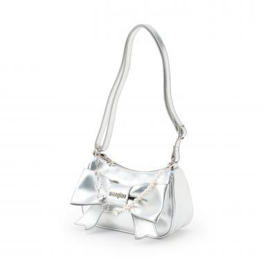 鏈條裝飾蝴蝶結單肩包