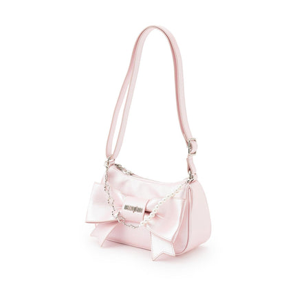 鏈條裝飾蝴蝶結單肩包