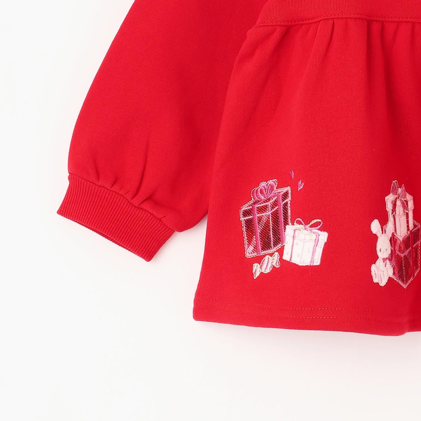 禮物刺繡長袖寬鬆上衣