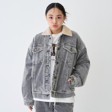 內襯絎縫燈芯絨夾克