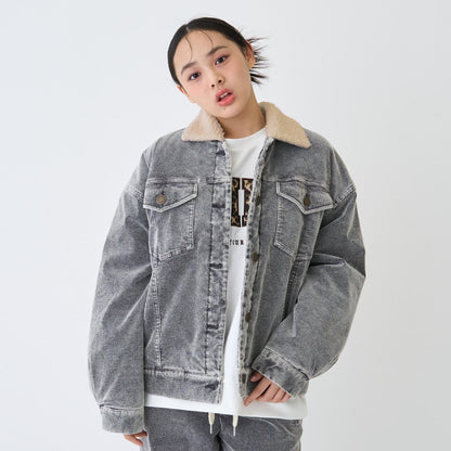 內襯絎縫燈芯絨夾克