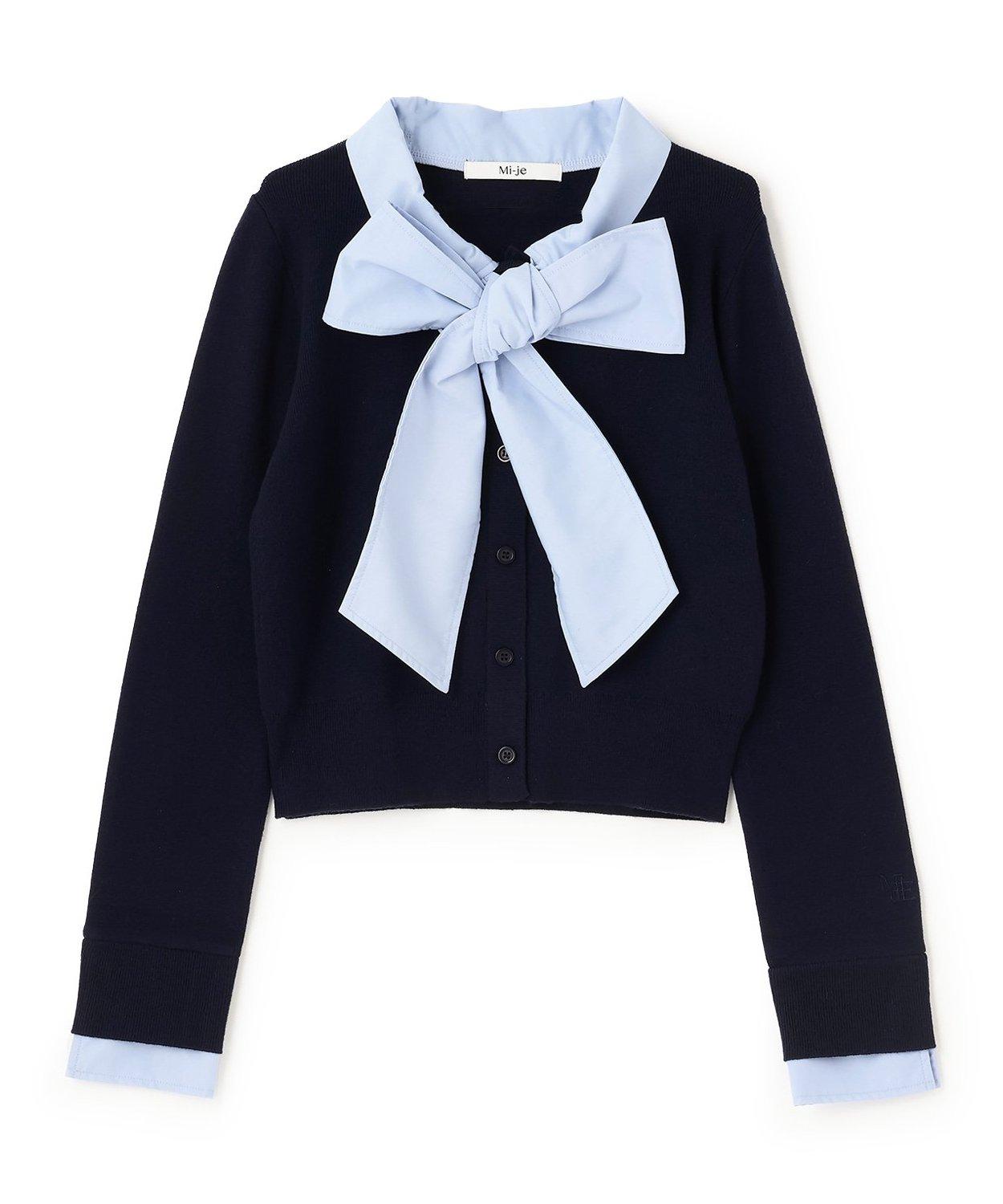 蝴蝶結針織套頭衫【韓國時尚】