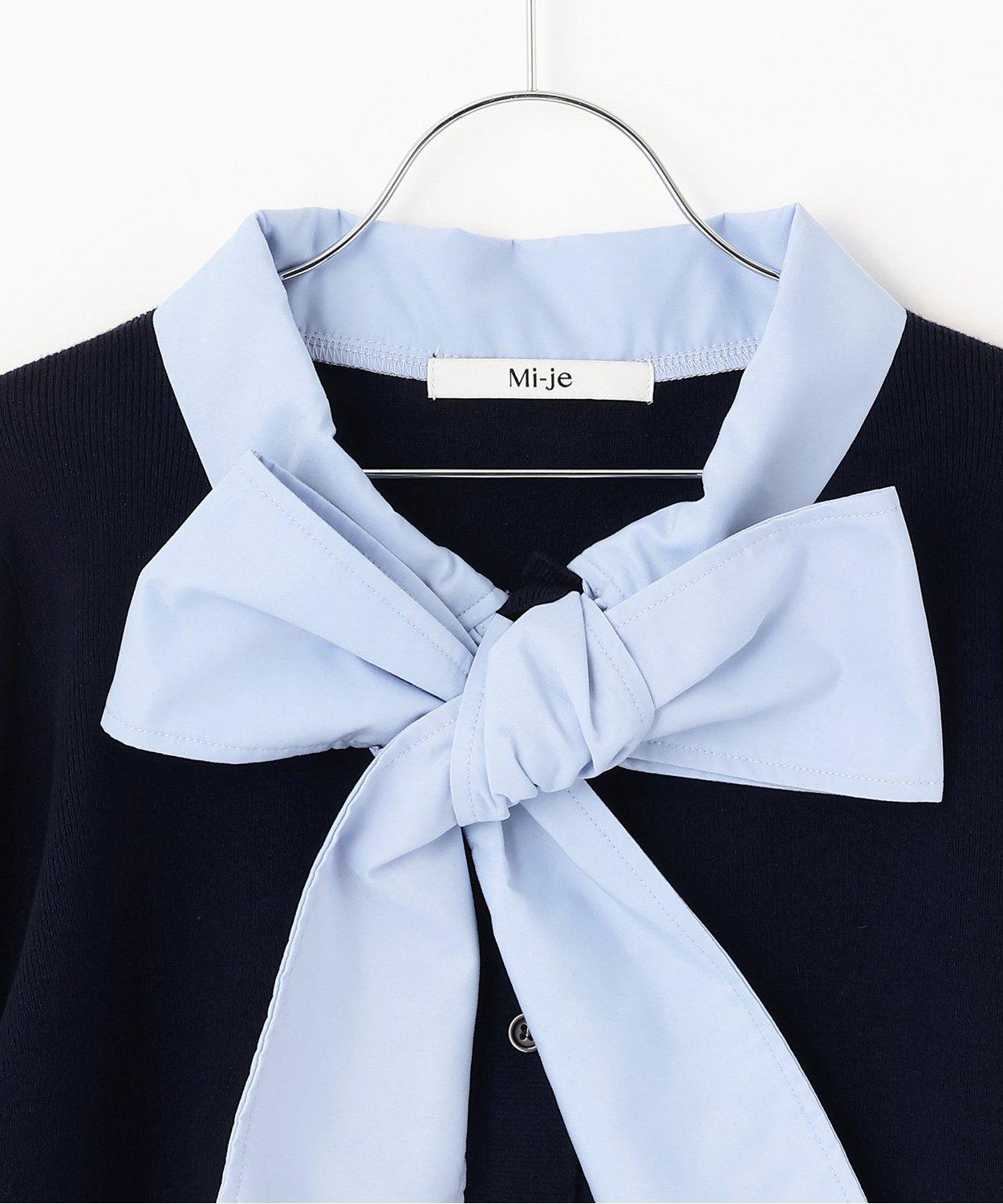 蝴蝶結針織套頭衫【韓國時尚】