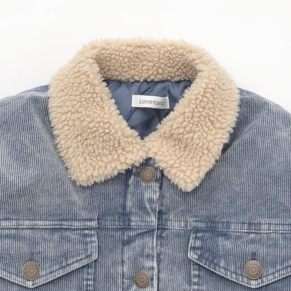 內襯絎縫燈芯絨夾克