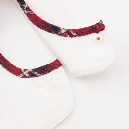 先染格紋×平滑 嬰兒圍兜