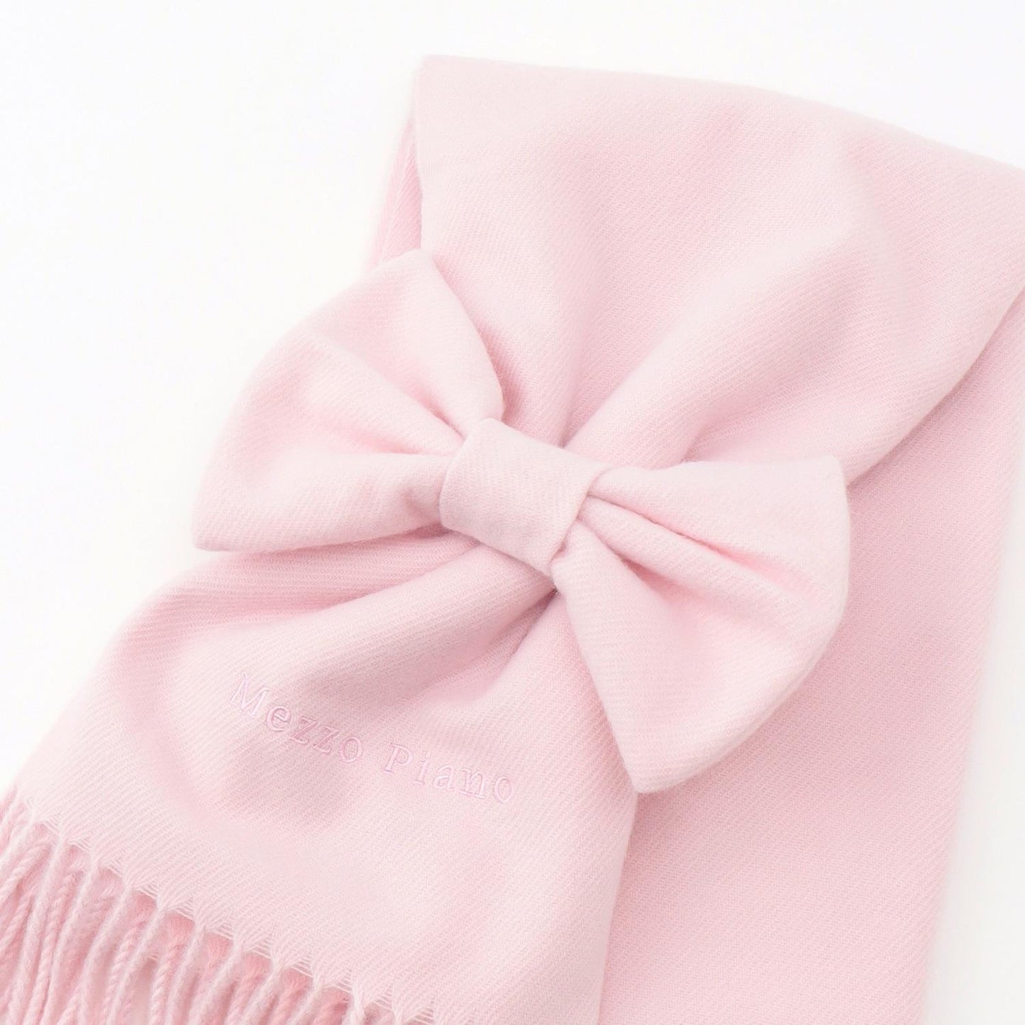 附蝴蝶結髮圈圍巾