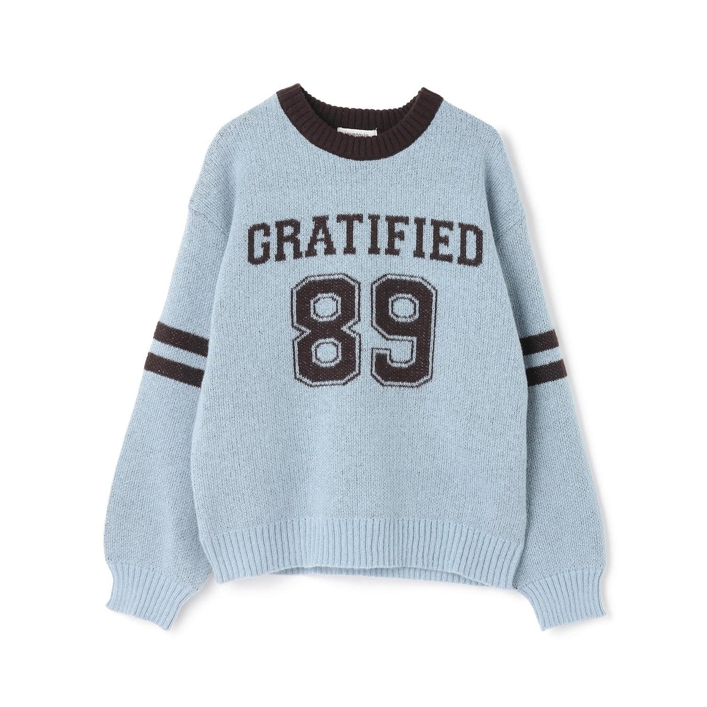 仿馬海毛提花套頭衫