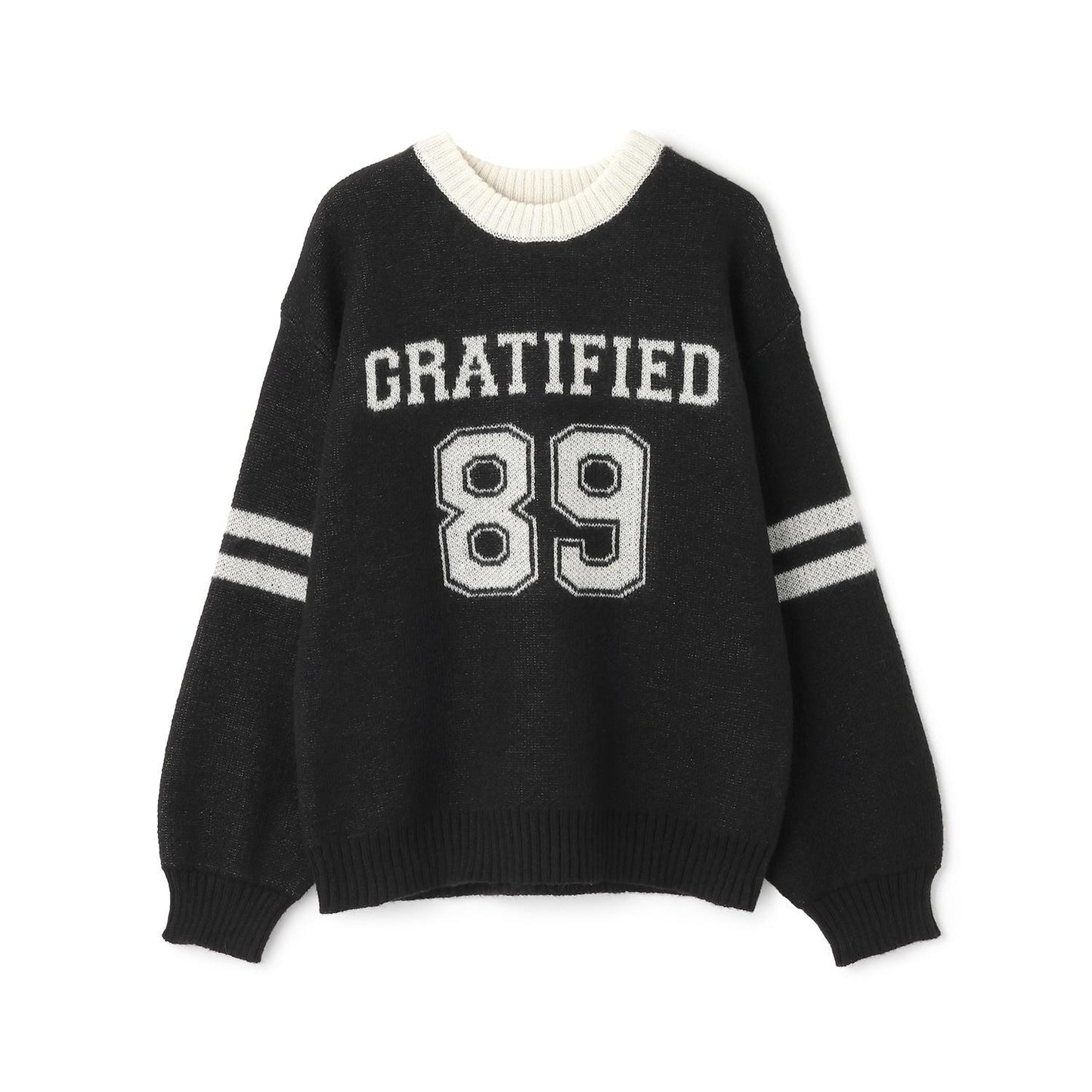 仿馬海毛提花套頭衫