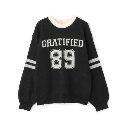 仿馬海毛提花套頭衫