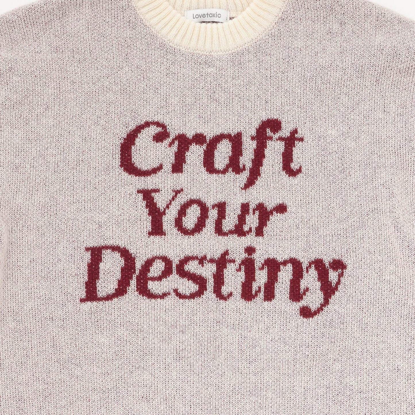 仿馬海毛提花套頭衫