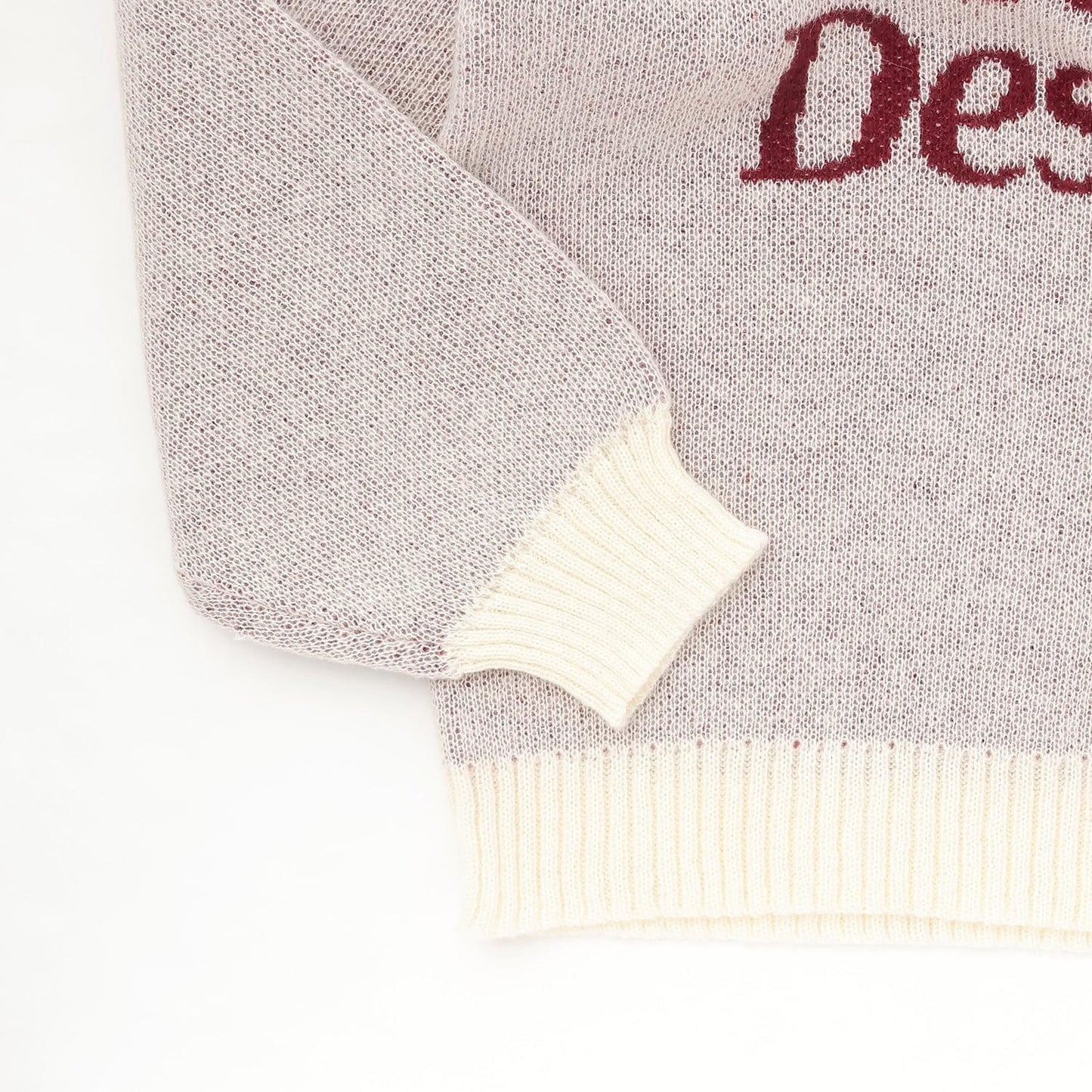 仿馬海毛提花套頭衫