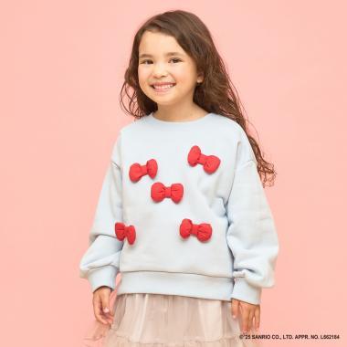【三麗鷗角色】【正反兩面可穿】【速幹衛衣面料】《Hello Kitty》立體蝴蝶結衛衣