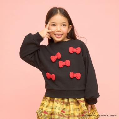 【三麗鷗角色】【正反兩面可穿】【速幹衛衣面料】《Hello Kitty》立體蝴蝶結衛衣
