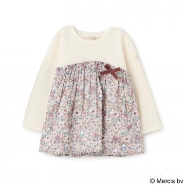 【《米菲》】花卉拼接長款上衣