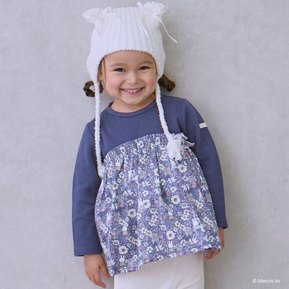 【《米菲》】花卉拼接長款上衣