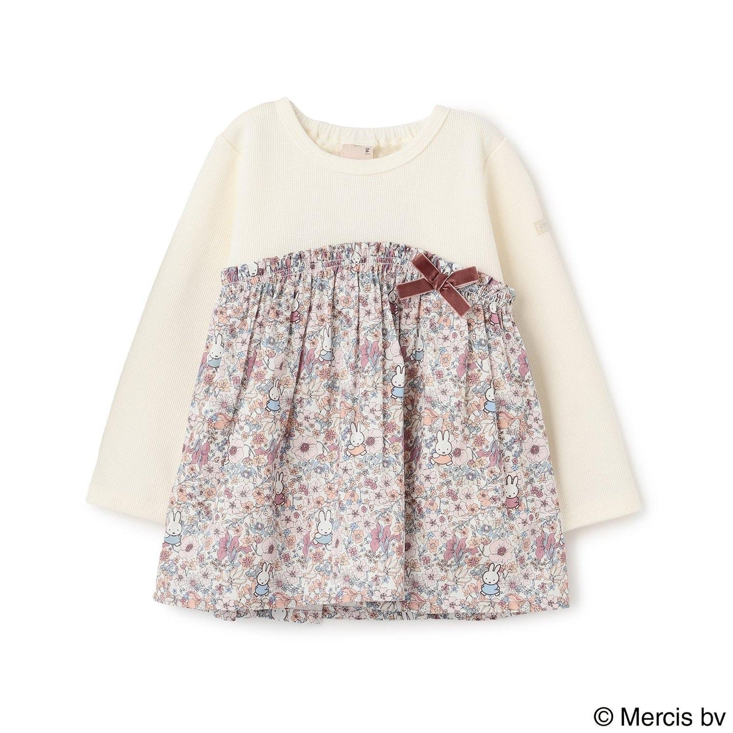 【《米菲》】花卉拼接長款上衣