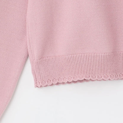 毛絨貓圖案針織套頭衫