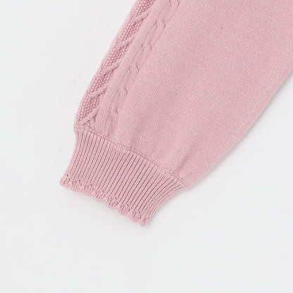 毛絨貓圖案針織套頭衫